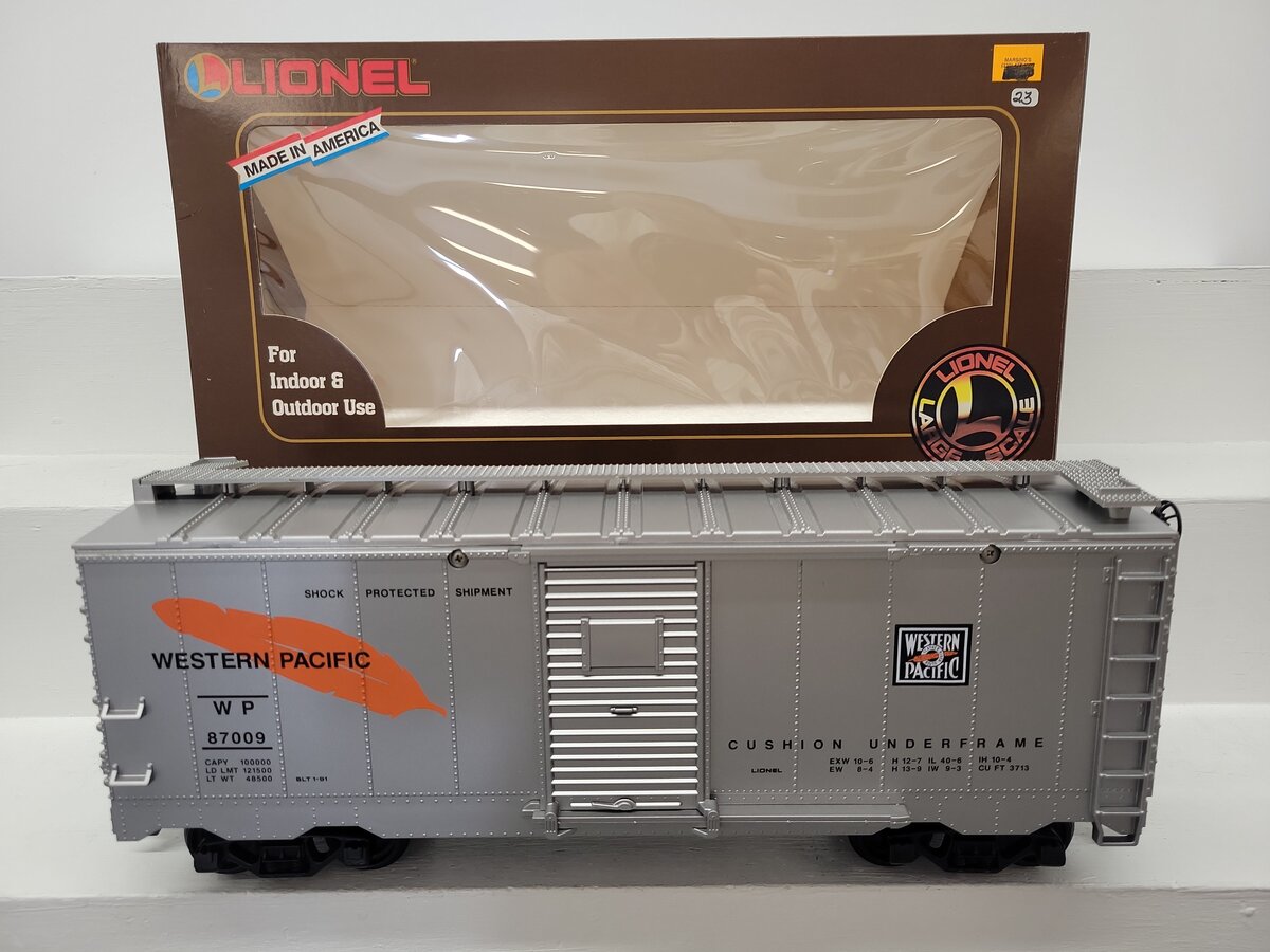 Lionel 8-87009 G Western Pacific Boxcar EX/Box