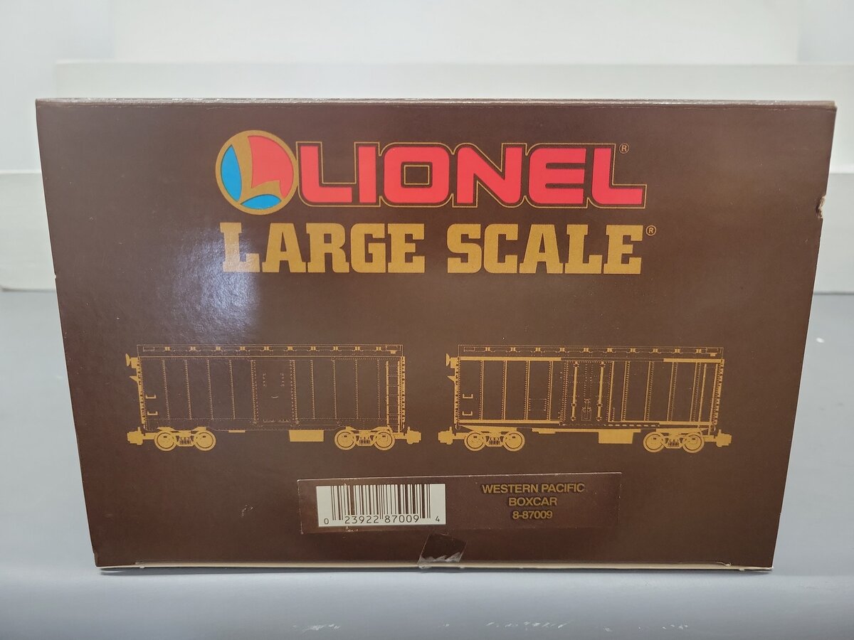 Lionel 8-87009 G Western Pacific Boxcar EX/Box