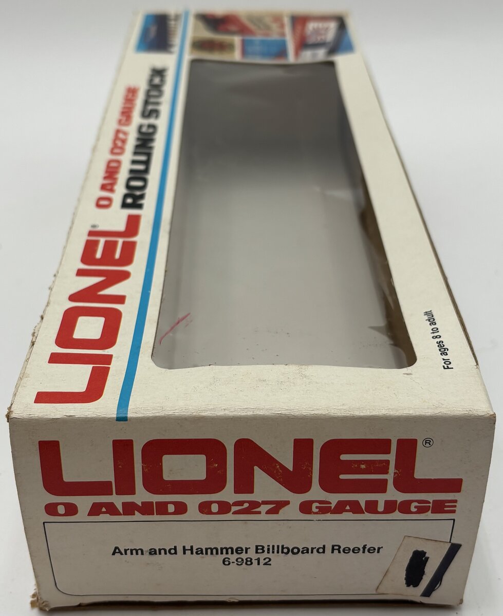 Lionel 6-9812 O Gauge Arm & Hammer Billboard Refrigerator Car #9812 EX/Box