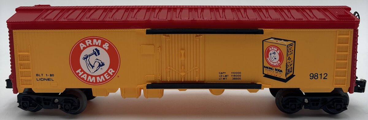Lionel 6-9812 O Gauge Arm & Hammer Billboard Refrigerator Car #9812 EX/Box