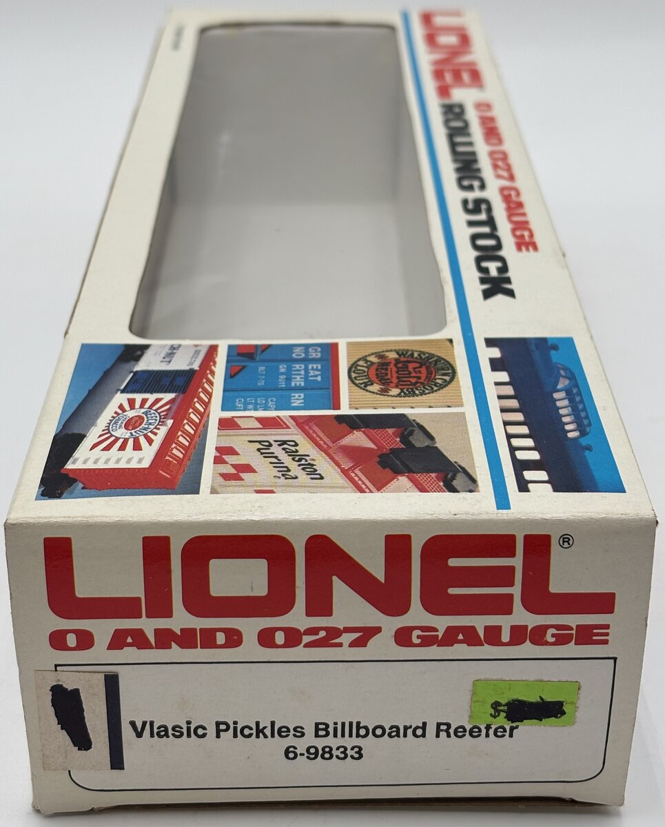 Lionel 6-9833 O Gauge Vlasic Pickles Billboard Reefer Car #9833 EX/Box