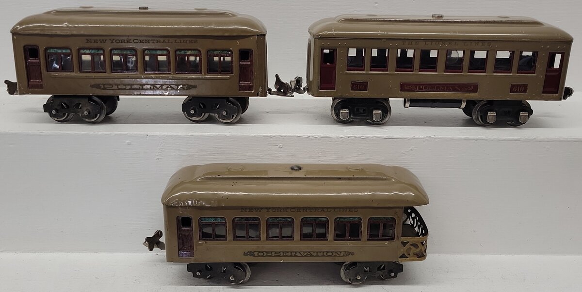 Lionel Vintage O Prewar Mojave Tinplate Passenger Cars 610, 612 [3]