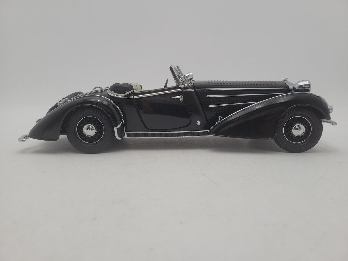 Sun Star 2401 1:18 Scale Black 1938 Horch 855 Special Roadster Diecast Vehicle EX