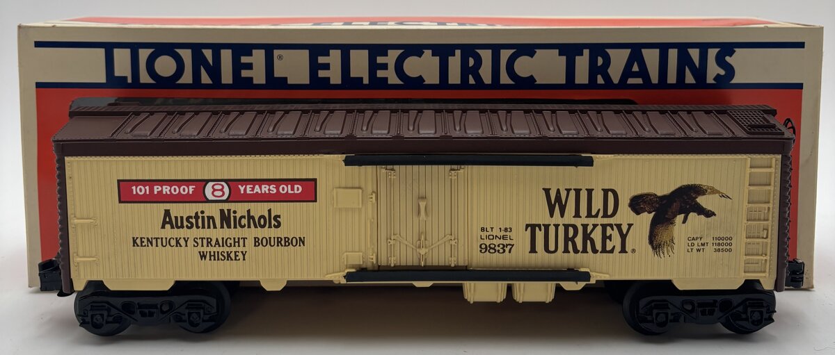 Lionel 6-9837 O Gauge Wild Turkey Bourbon Billboard Refrigerator Car #9837 EX/Box