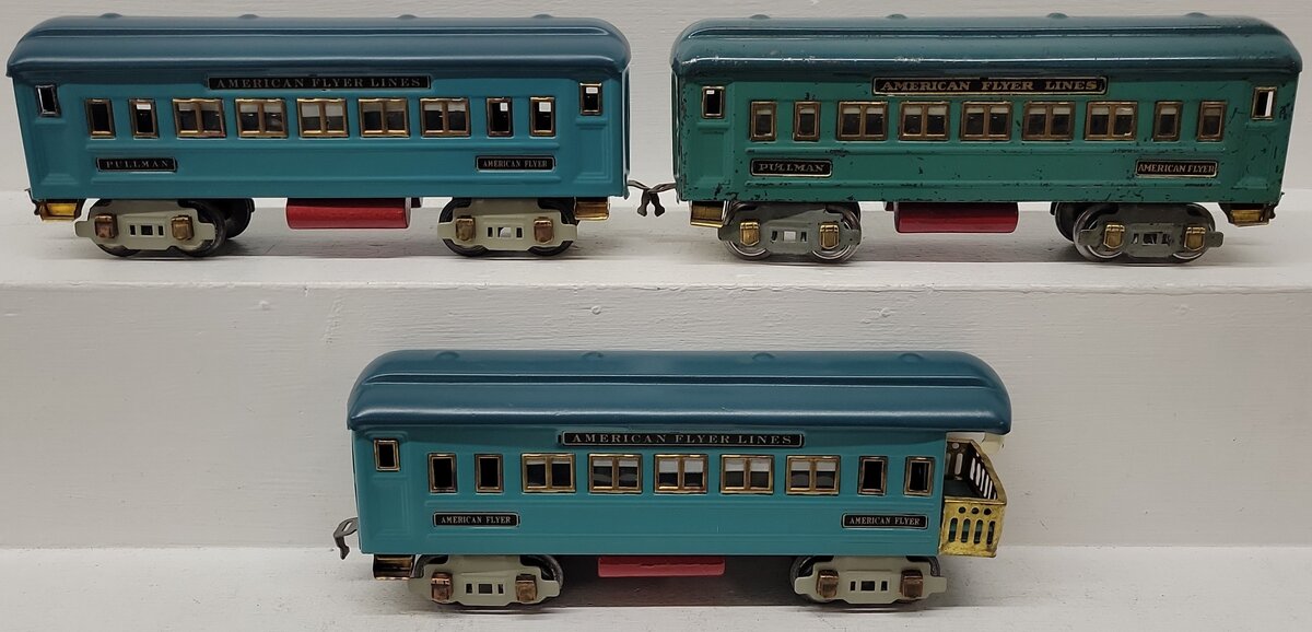 American Flyer Vintage O Prewar Tinplate Passenger Cars 3281, 3282 [3]