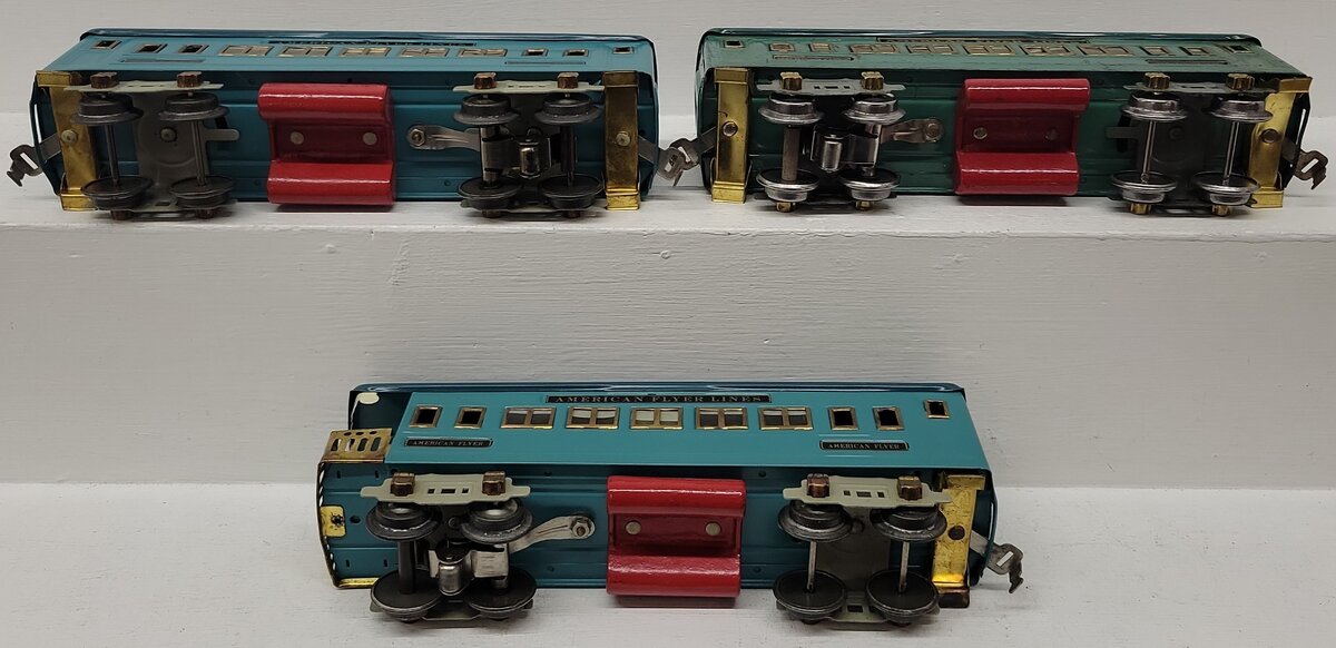 American Flyer Vintage O Prewar Tinplate Passenger Cars 3281, 3282 [3]