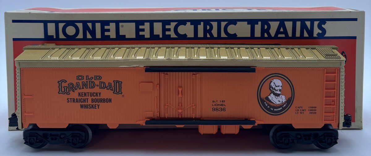 Lionel 6-9836 O Gauge Old Grand-Dad Billboard Reefer Car EX/Box