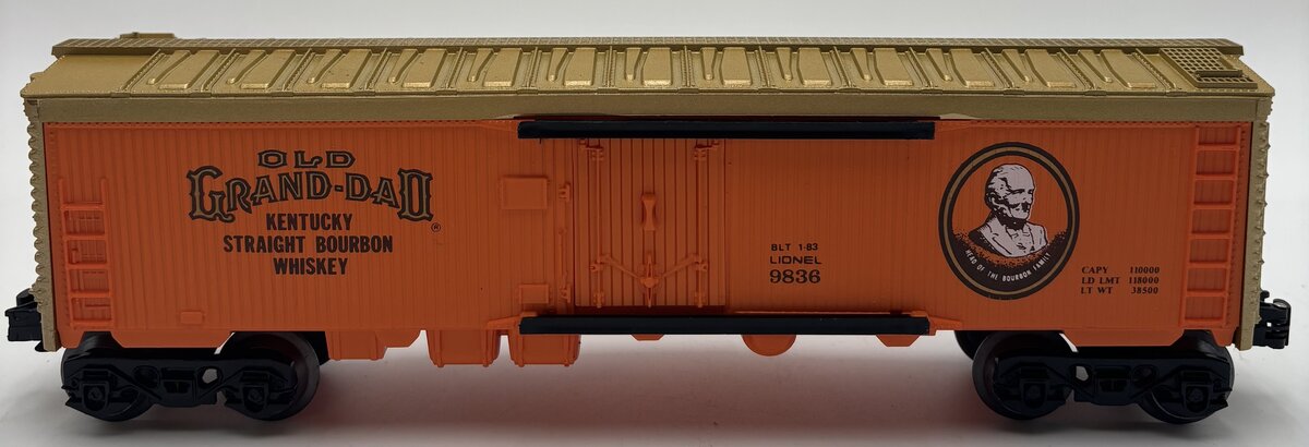 Lionel 6-9836 O Gauge Old Grand-Dad Billboard Reefer Car EX/Box