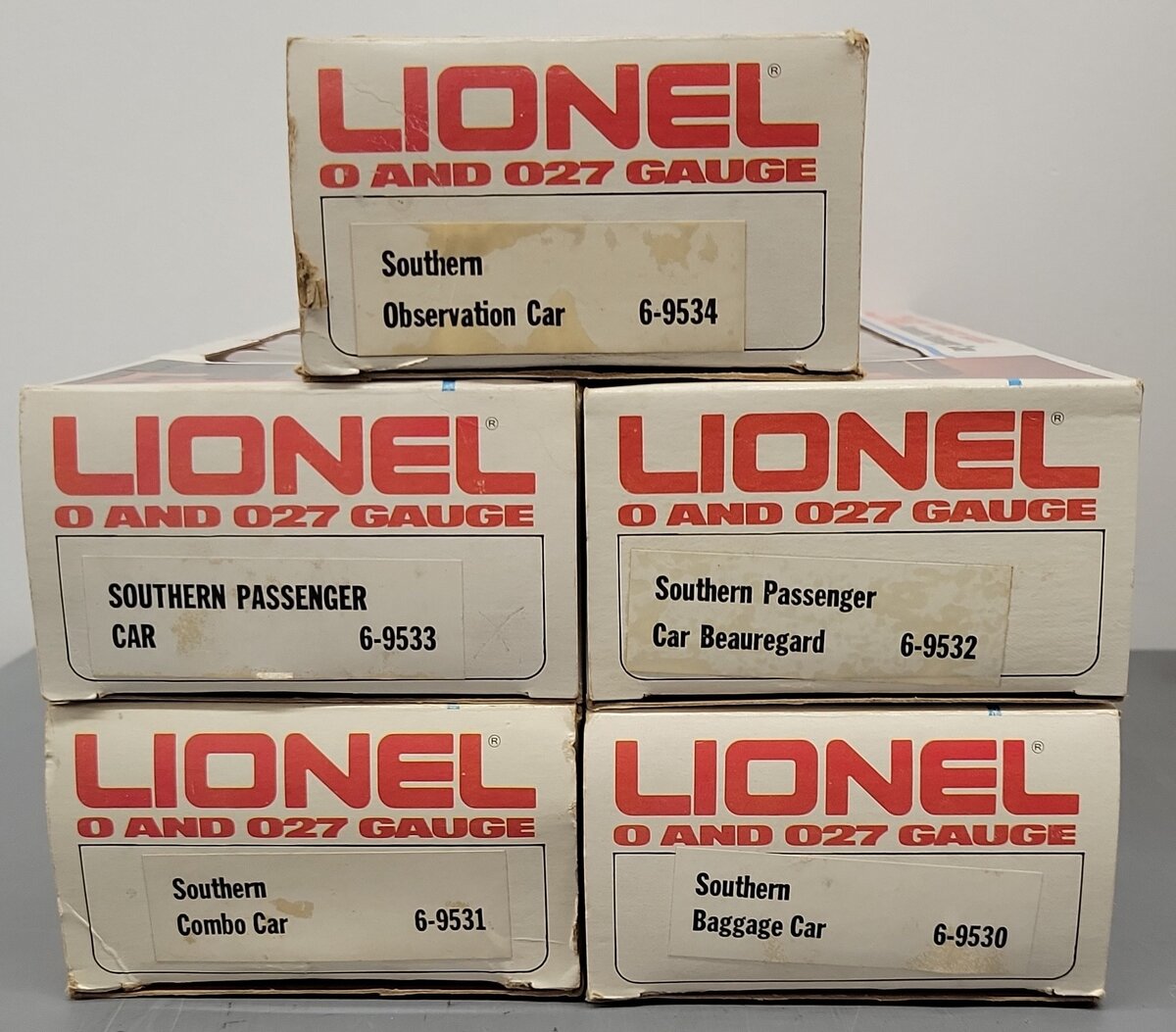 O Gauge Assorted Passenger Cars: #9530, #9531, #9532, #9533, #9534 [5] EX/Box