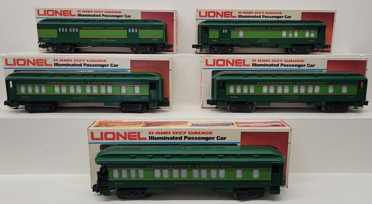 O Gauge Assorted Passenger Cars: #9530, #9531, #9532, #9533, #9534 [5] EX/Box