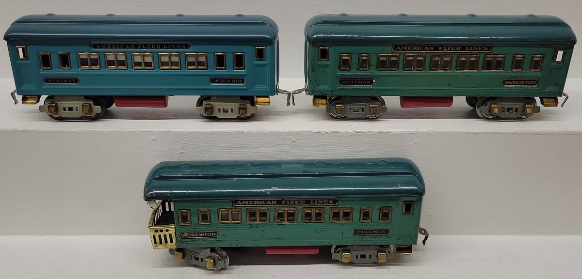 American Flyer Vintage O Prewar Tinplate Passenger Cars 3281, 3282 [3]