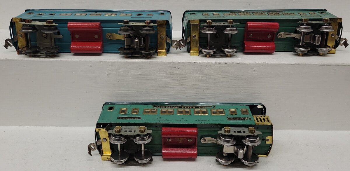 American Flyer Vintage O Prewar Tinplate Passenger Cars 3281, 3282 [3]
