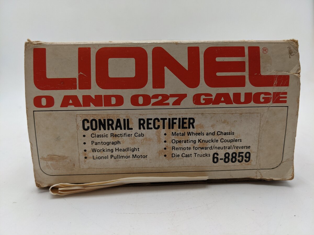 Lionel 6-8859 O Conrail Rectifier Electric Locomotive VG/Box