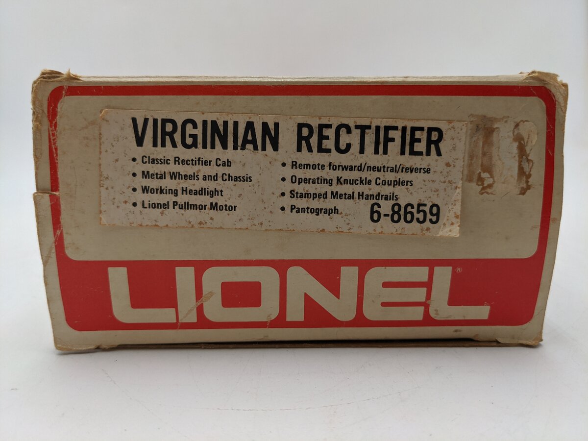 Lionel 6-8659 O Gauge Virginian Rectifier Electric Locomotive #8659 EX/Box