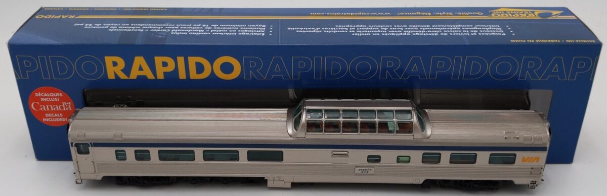 Rapido Trains 116002 HO Scale Skyline Dome Passenger Car #512 EX/Box