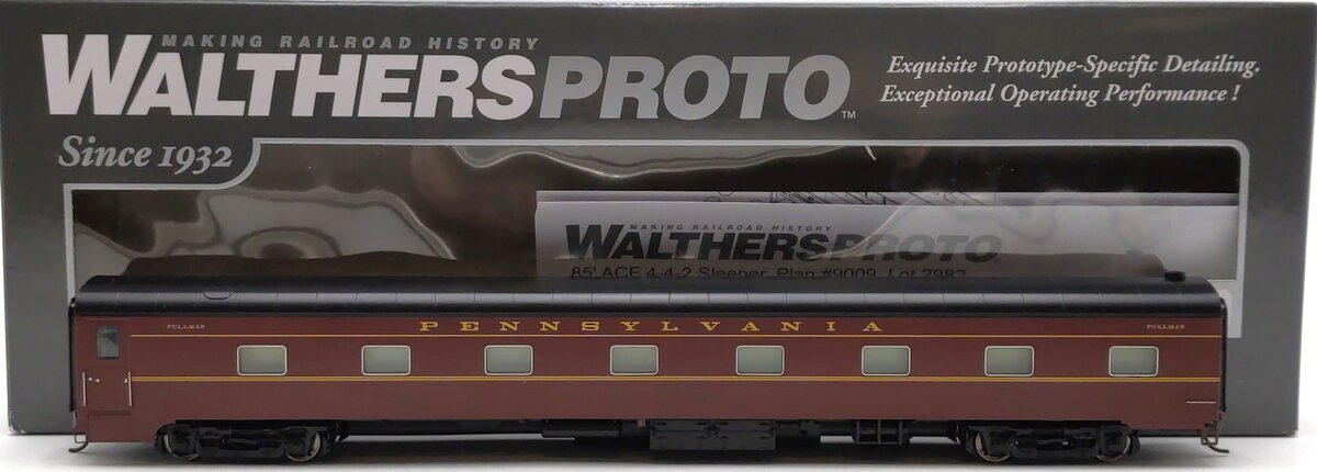 Walthers 920-9243 HO Pennsylvania Railroad 85' ACF 4-4-2 Sleeper - Standard LN/Box