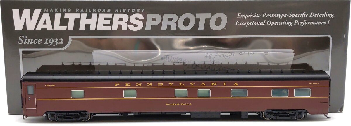 Walthers 920-9746 HO PRR - Balsam Falls 85' PS 6DB Sleeper, Plan 4131 LN/Box