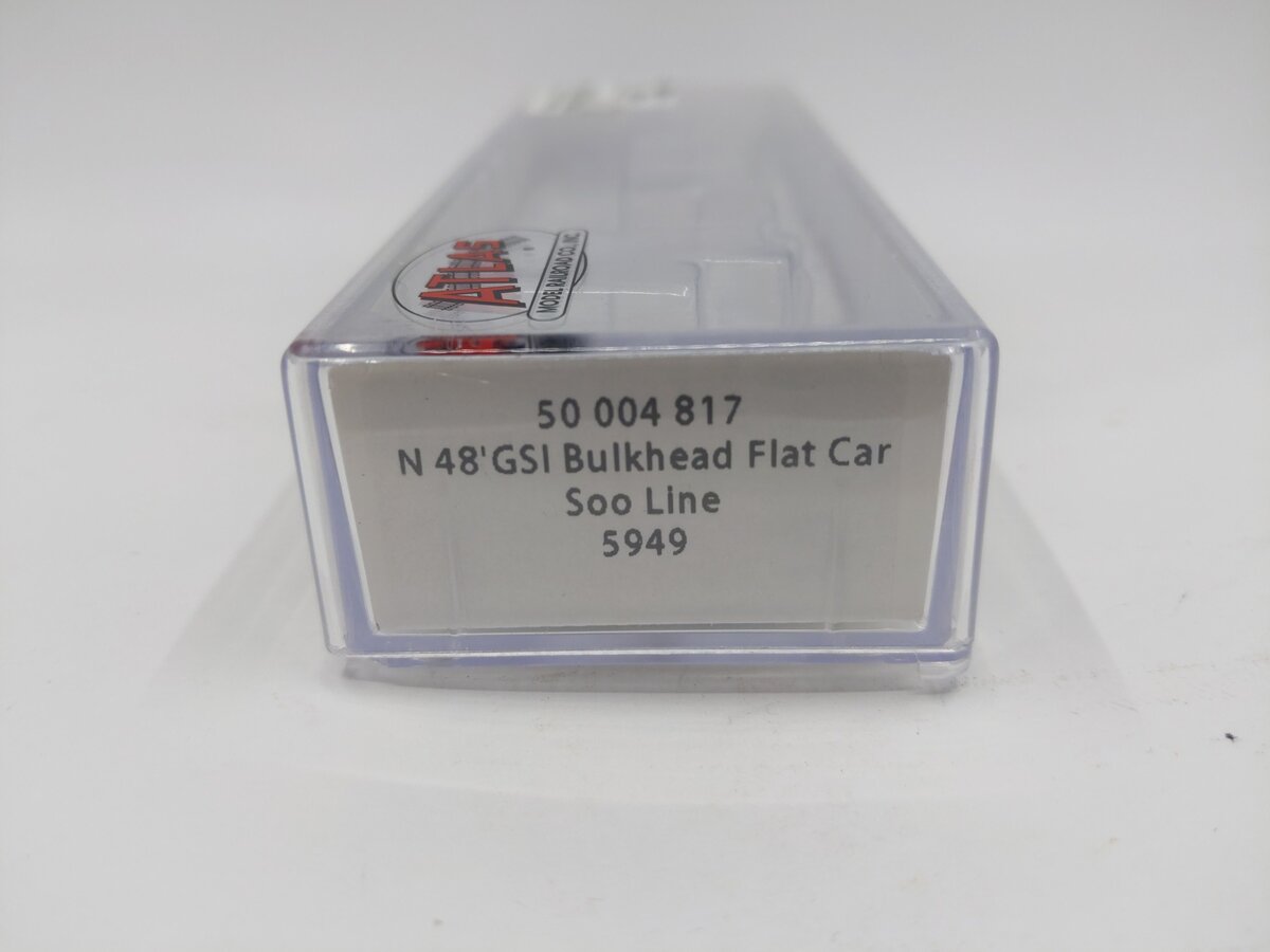 Atlas 50004817 N SOO Lines 48' GSI Bulkhead Flat Car #5949 LN/Box