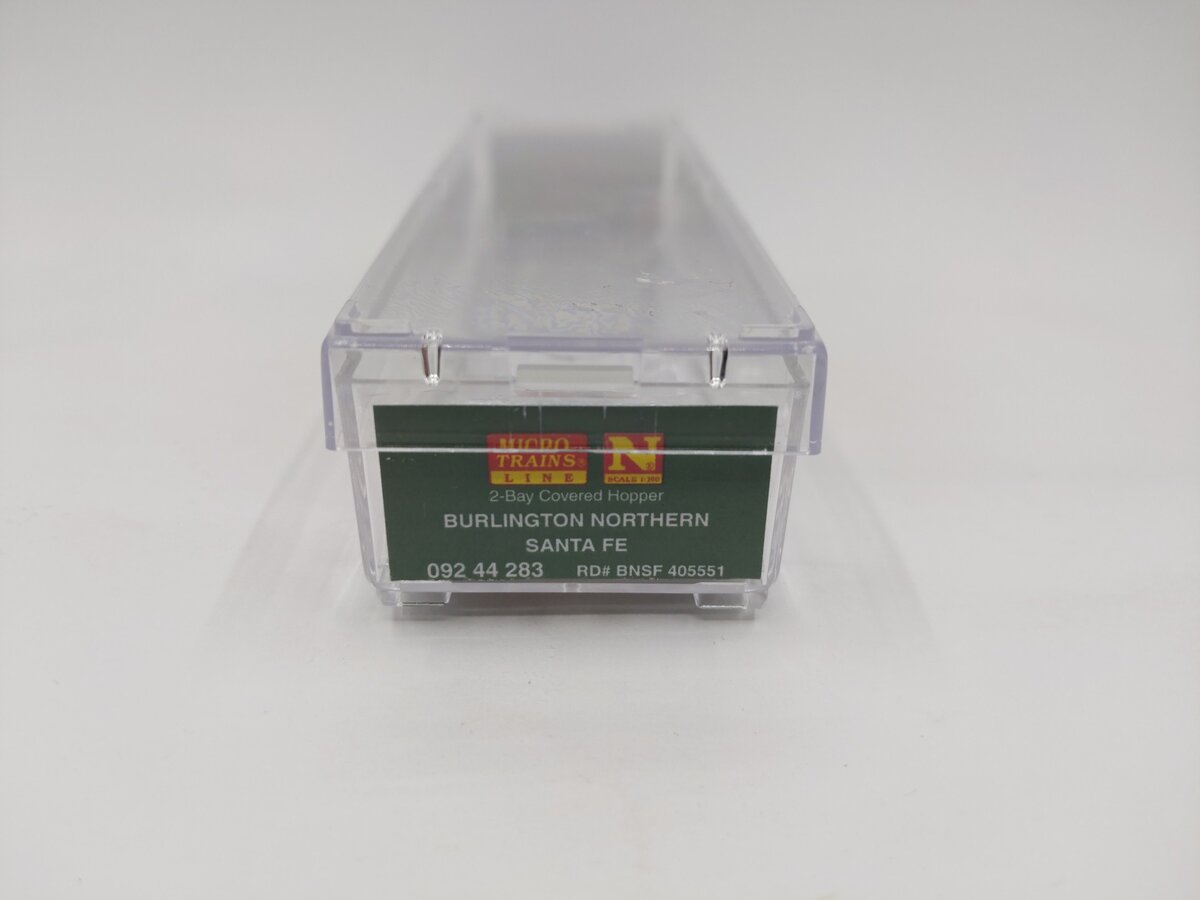 Micro-Trains 09244283 N Scale Weathered BNSF Family Tree 2-Bay Covered Hopper #8 LN/Box