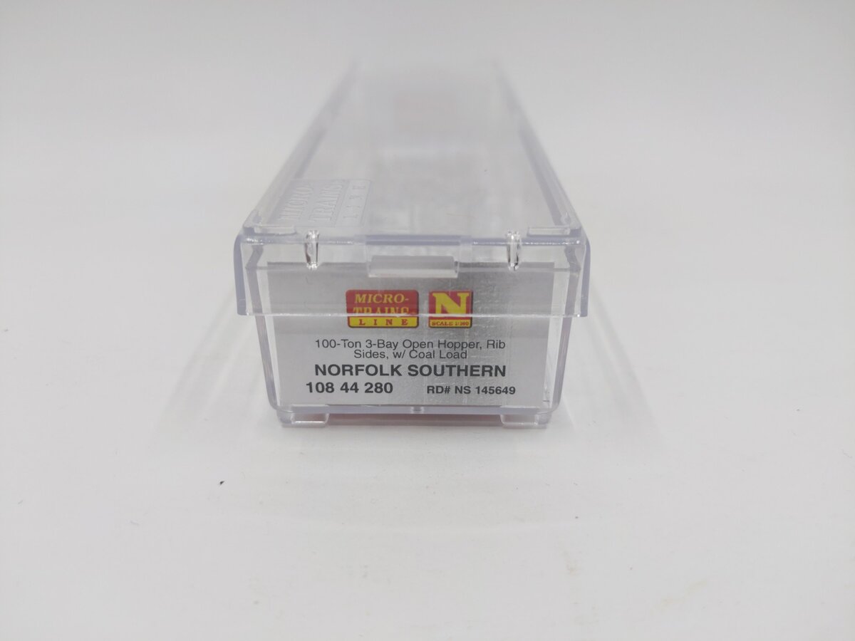 Micro-Trains 10844280 N Scale NS Weathered 3-Bay Open Hopper w/ Load #145649 LN/Box