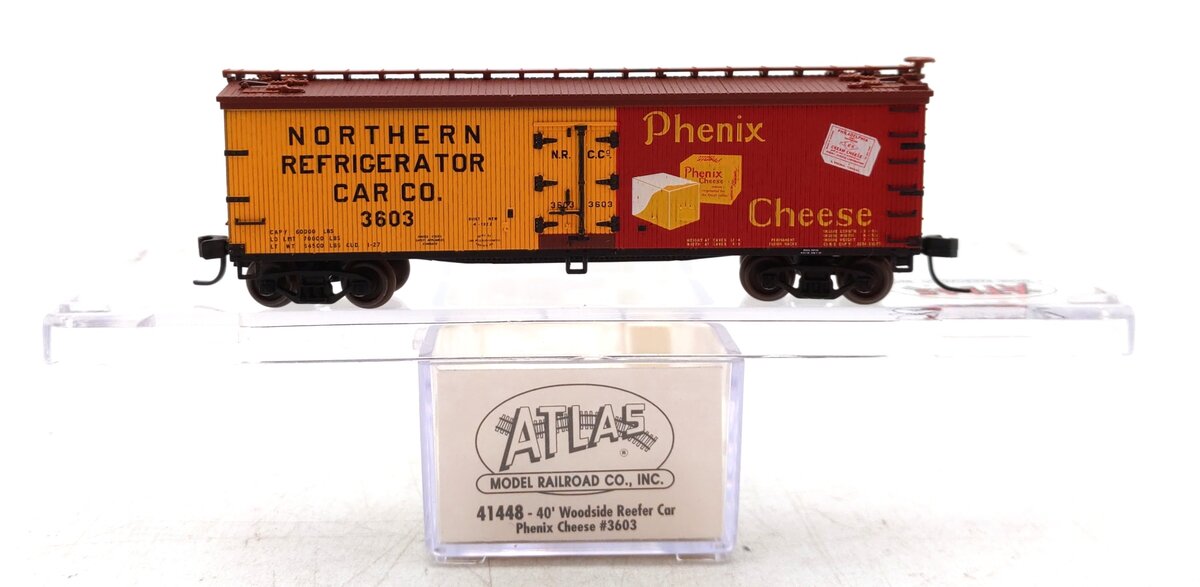 Atlas 41448 N Phenix Cheese 40' Woodside Reefer Car #3603 NIB