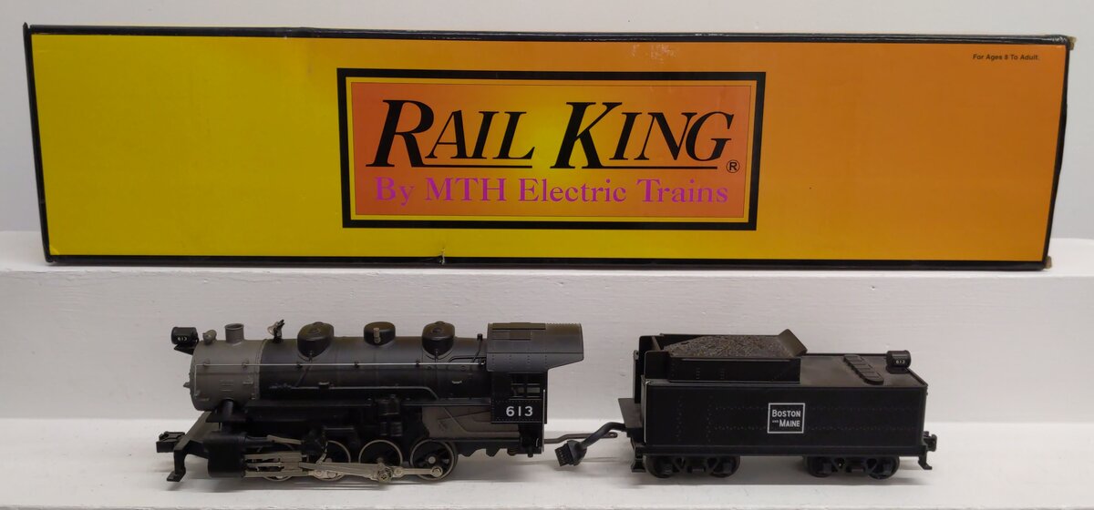 MTH 30-1184-1 Boston & Maine 0-8-0 Steam Switcher #613 w/PS2 EX/Box