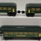 Lionel Vintage O Green Tinplate Illuminated Passenger Cars 2440, 2441 [3]