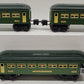 Lionel Vintage O Green Tinplate Illuminated Passenger Cars 2440, 2441 [3]