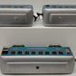 Lionel Vintage O Prewar Blue Tinplate Illuminated Passenger Cars 610, 612 [3] VG