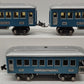 Lionel Vintage O Prewar Blue Tinplate Illuminated Passenger Cars 610, 612 [3] VG