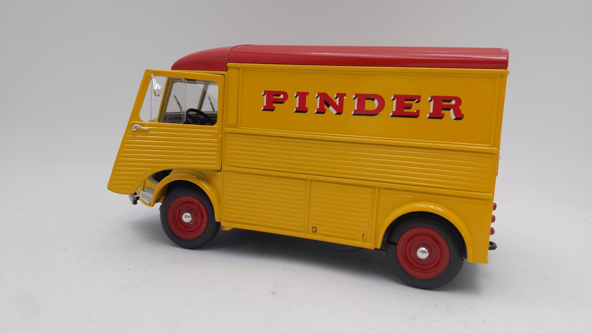 Solido 8060 1:18 Scale 1962 Citroen Type HY Yellow & Red "Pinder" Diecast Van VG