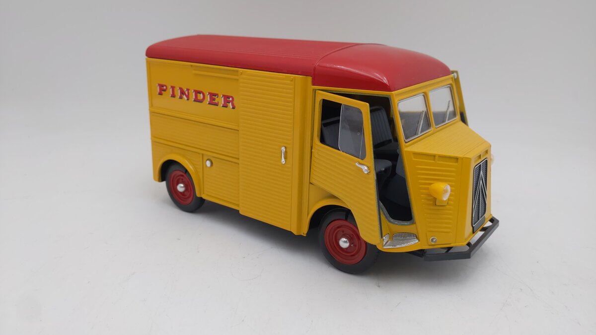 Solido 8060 1:18 Scale 1962 Citroen Type HY Yellow & Red "Pinder" Diecast Van VG