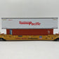 K-Line K7767 O Gauge Union Pacifc Flatcar w/ 2 Containers EX