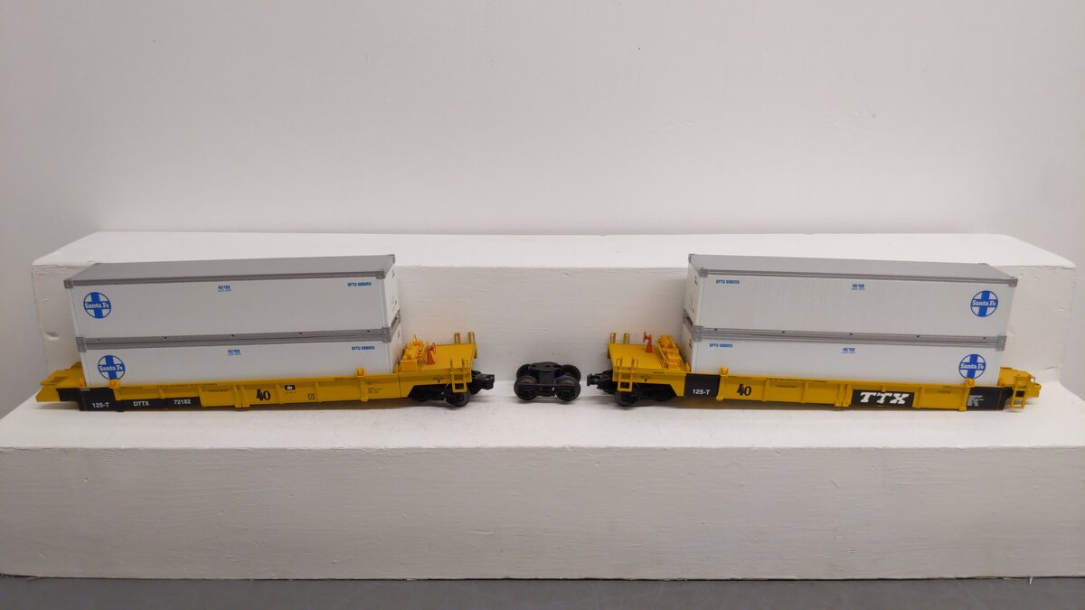 K-Line K775141 O Gauge Santa Fe DTTX Deep Well Cars (Pack of 2) EX