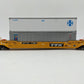 K-Line K-7795 O Gauge TTX Gunderson Husky Stack #7795 with 2 Containers VG