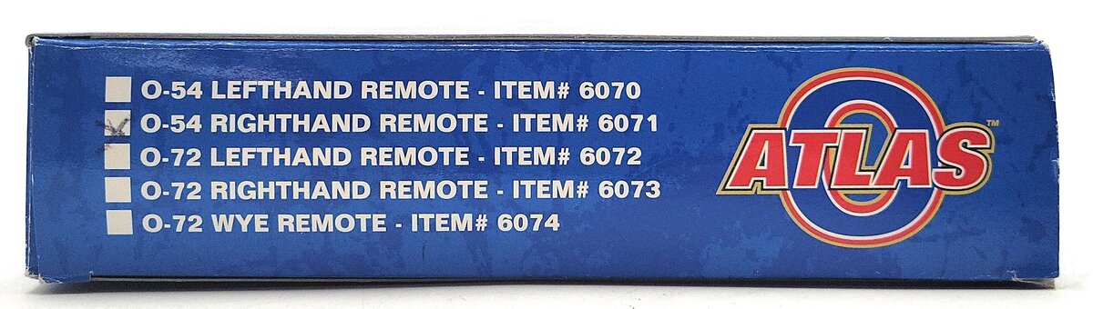Atlas 6071 O Gauge Nickel Silver O-54 Right Hand Remote Control Switch Turnout EX/Box