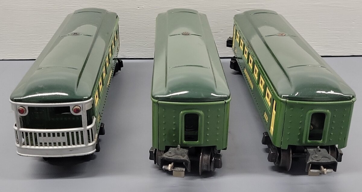 Lionel O Gauge Prewar Custom Tinplate Pullman Passenger Cars #2640,2640,2641 [3]