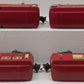 Lionel Vintage O Prewar Red Tinplate Passenger Cars 601, 602, 2600, 2601 [4]