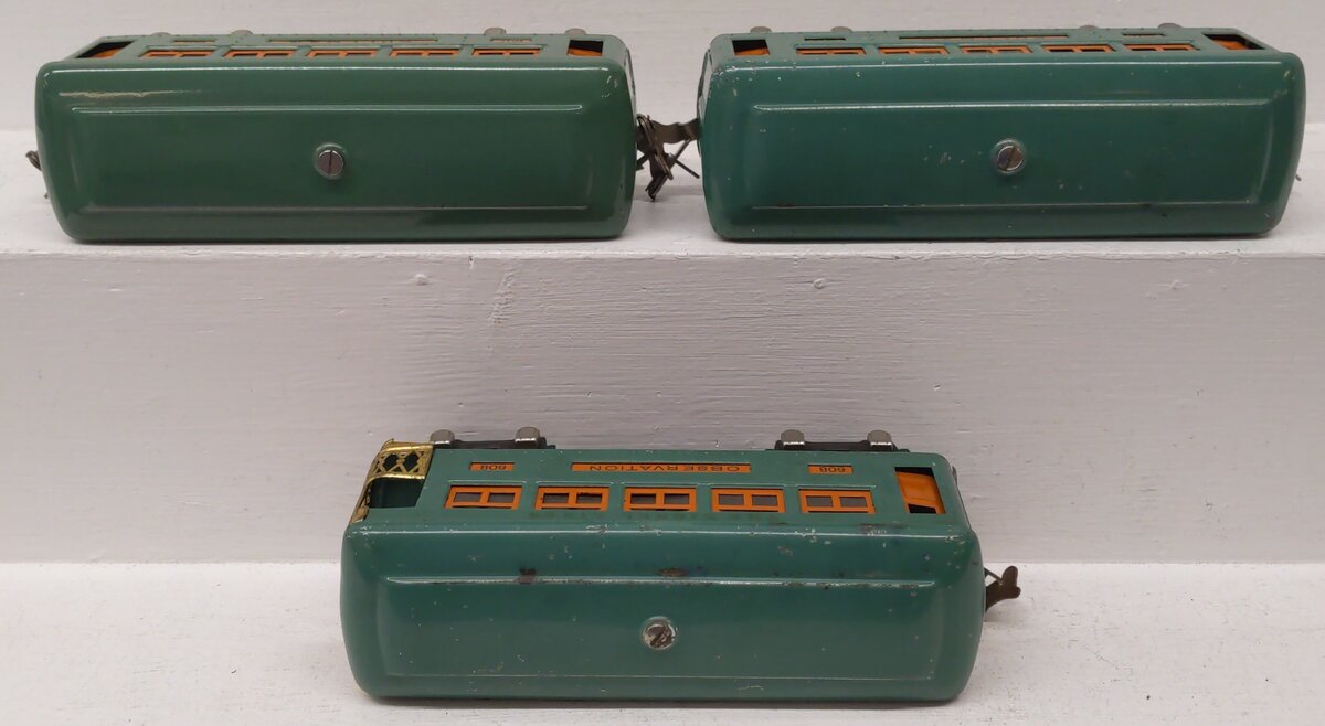 Lionel Vintage O Tinplate Illuminated Passenger Cars 607, 608 [3]