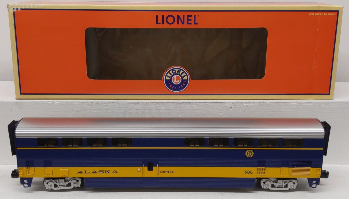 Lionel 6-29172 O Gauge Alaska Stationsounds Aluminum Diner Car EX/Box