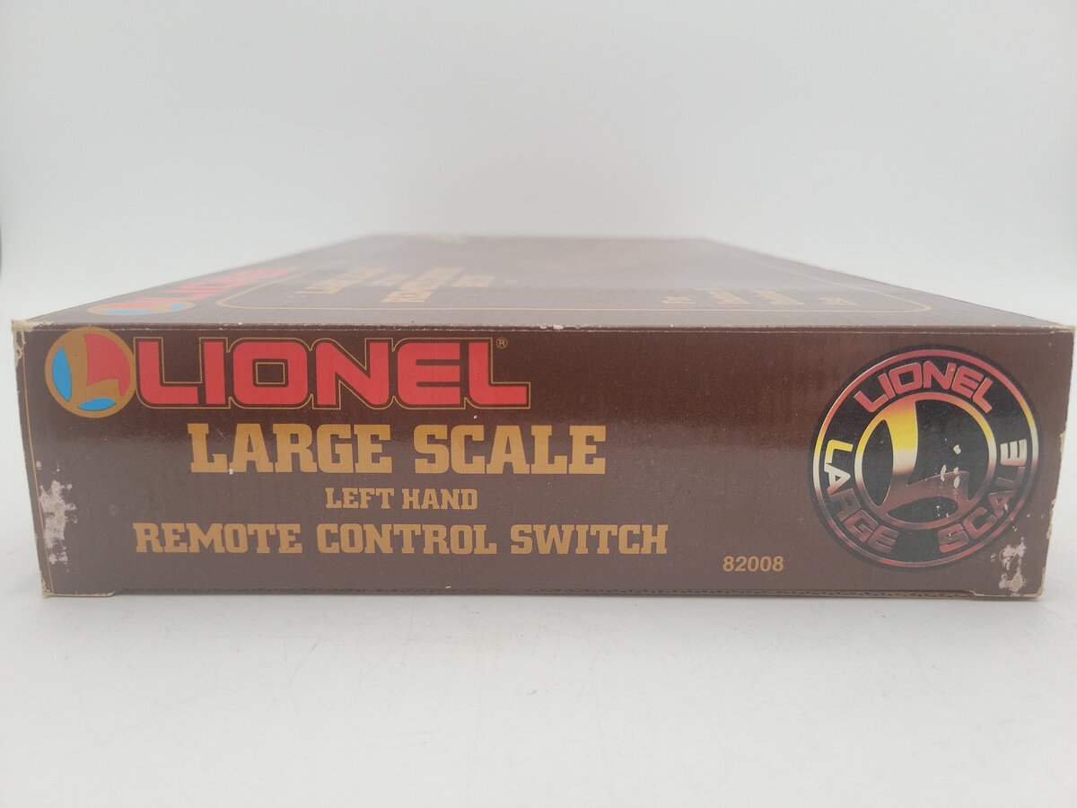 Lionel 8-82008 G Scale Left Hand Remote Switch Turnout Indoor & Outdoor Use EX/Box