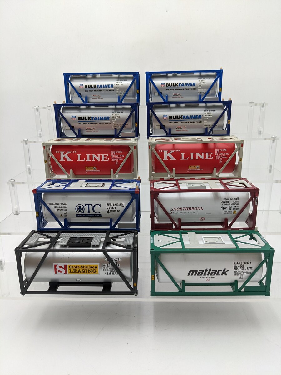 K-Line & MTH O Gauge Intermodal Tank Containers [10] EX