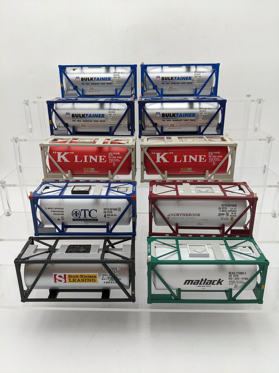 K-Line & MTH O Gauge Intermodal Tank Containers [10] EX