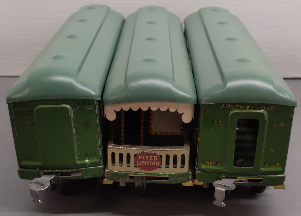 American Flyer Vintage O Prewar Tinplate Passenger Cars 3000, 3001, 3001 [3]