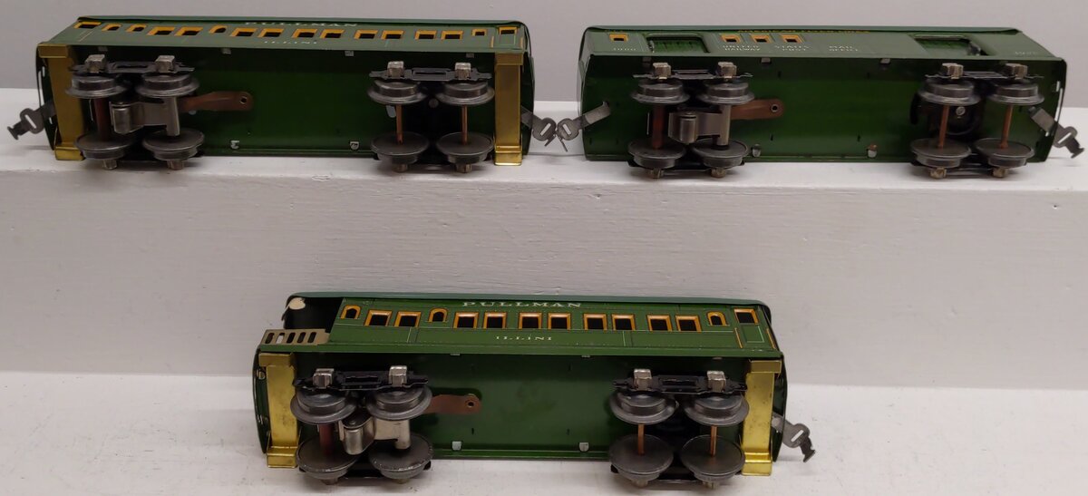 American Flyer Vintage O Prewar Tinplate Passenger Cars 3000, 3001, 3001 [3]