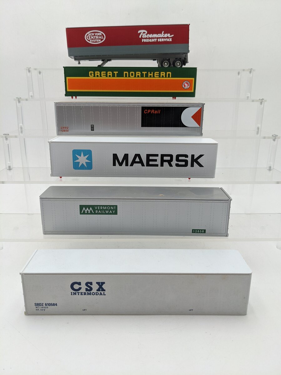 Lionel O Gauge Trailer & Containers [6] EX