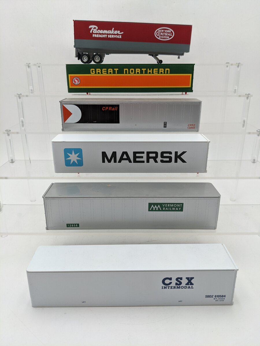 Lionel O Gauge Trailer & Containers [6] EX