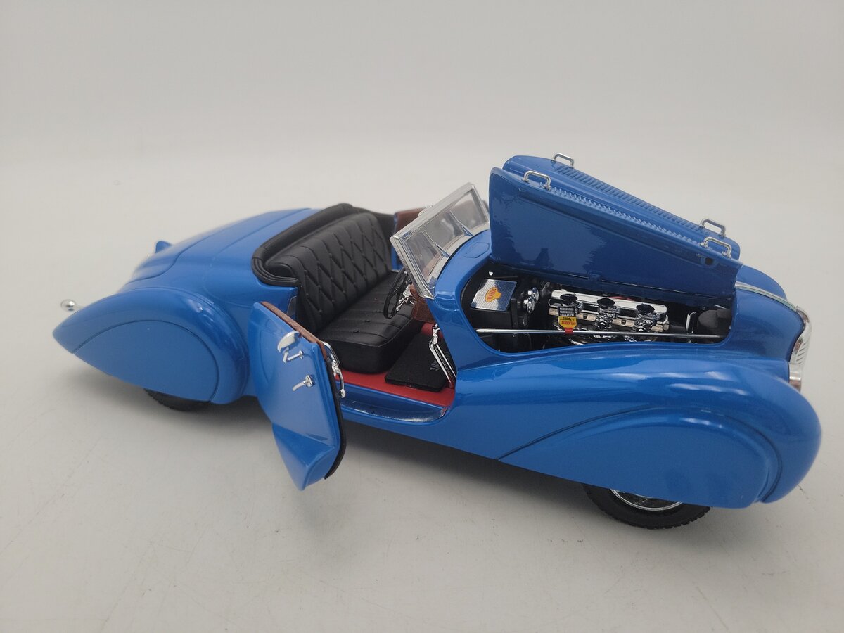 Guiloy G68583 1:18 Scale Top Line Miniatures Blue Delahaye Diecast Car EX