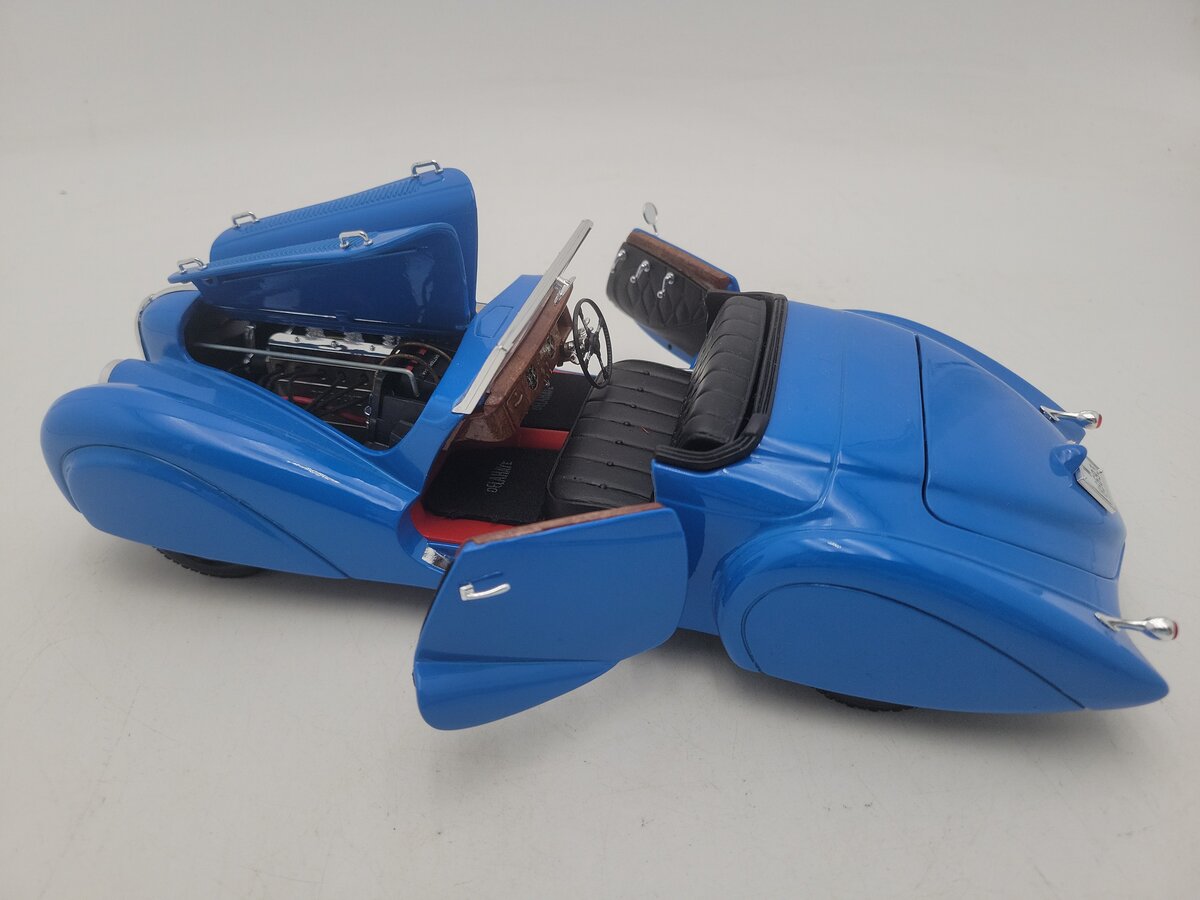 Guiloy G68583 1:18 Scale Top Line Miniatures Blue Delahaye Diecast Car EX
