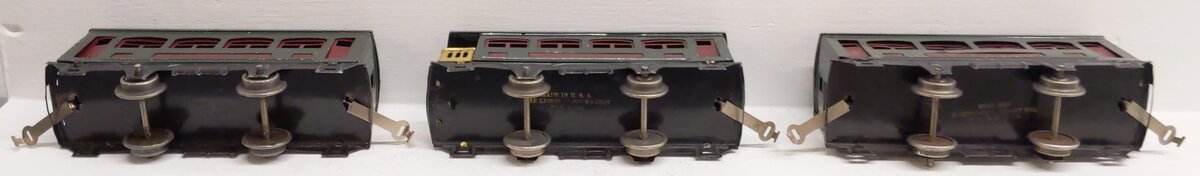 Lionel O Gauge Prewar Tinplate Passenger Cars #629,629,630 [3] VG